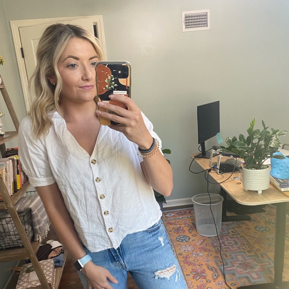 Madewell white top